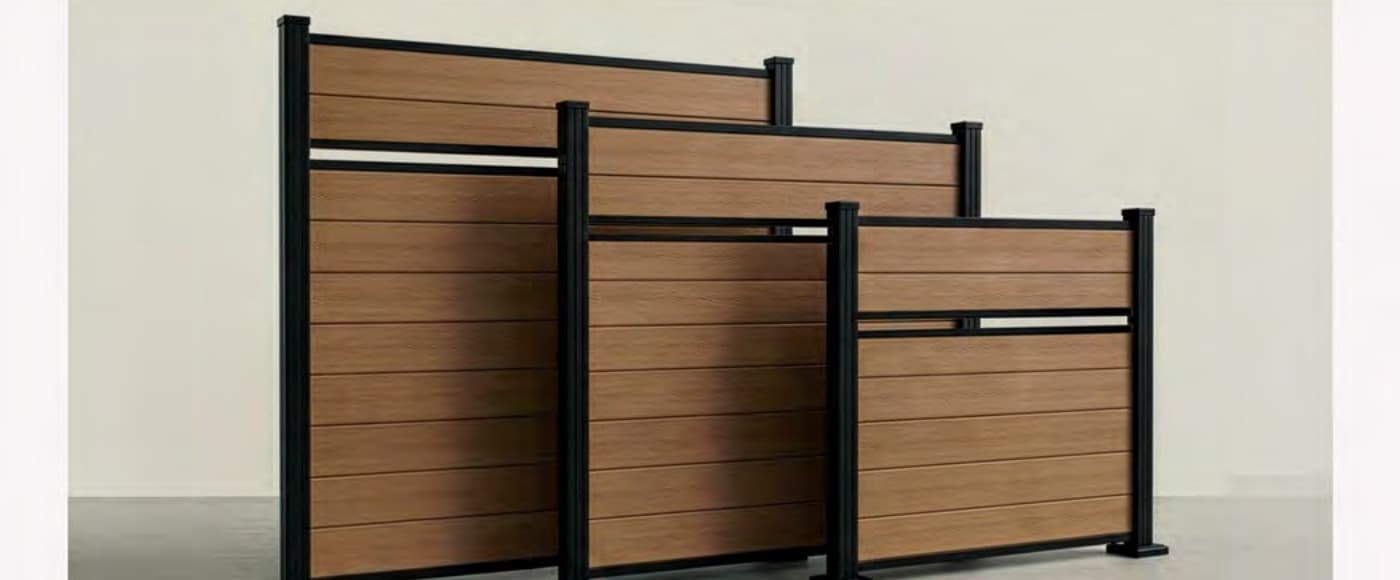 Classic Semi Privacy aluminum fence section.
