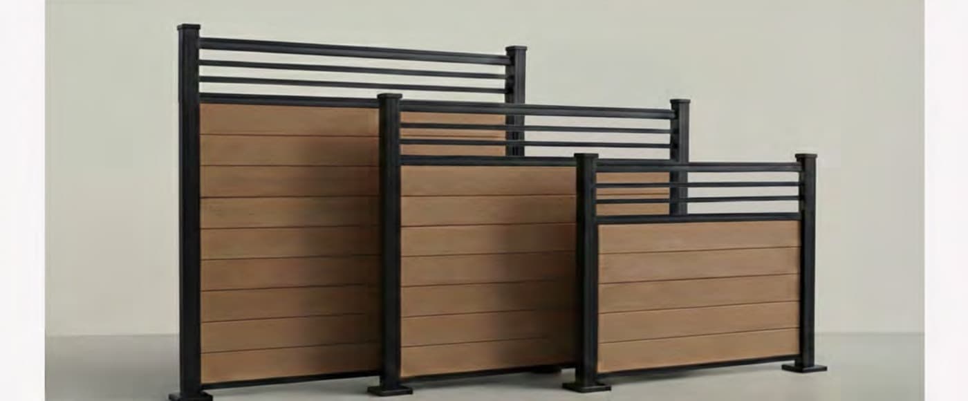 Classic Trellis aluminum fence section.
