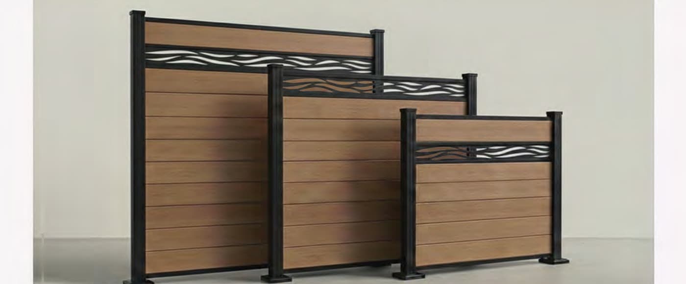 Waveform Lattice aluminum fence section.