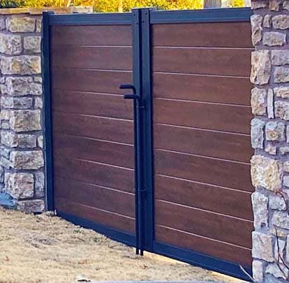 Large framed driveway gate designed for wider access openings.